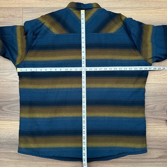 Kuhl Joyridr Sherpa Fleece Lined Flannel Shacket in Midnight Gold Size XXL - Picture 15 of 15